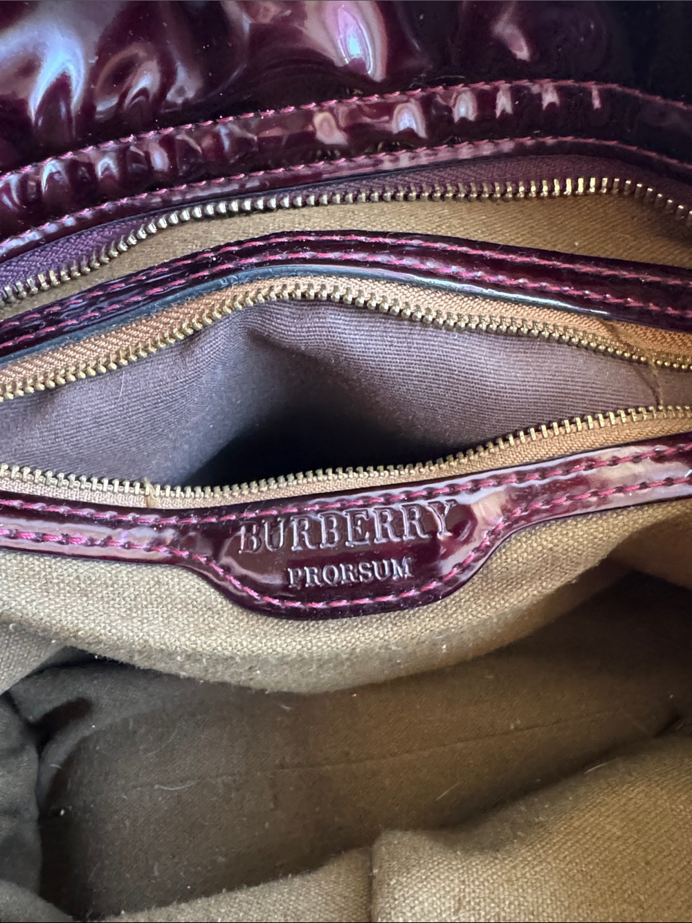Women's Patent Leather Burgundy Shoulder Bag